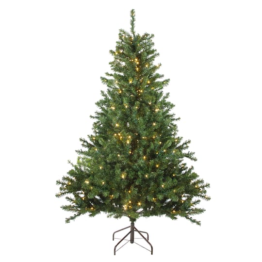 6ft. Pre-Lit Canadian Pine Artificial Christmas Tree , Clear LED Lights